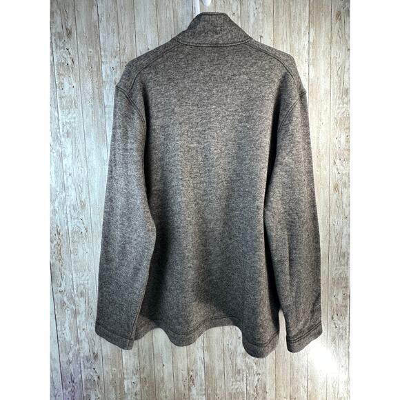 Toad Co Outbound 1/4 Zip Sweater Mens XL Brown Outdoor Wool Blend Pullover - Picture 2 of 7